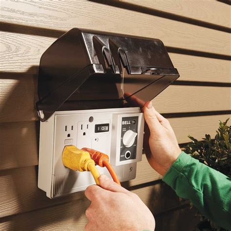 electrical box for exterior outlet|outdoor electrical outlets and boxes.